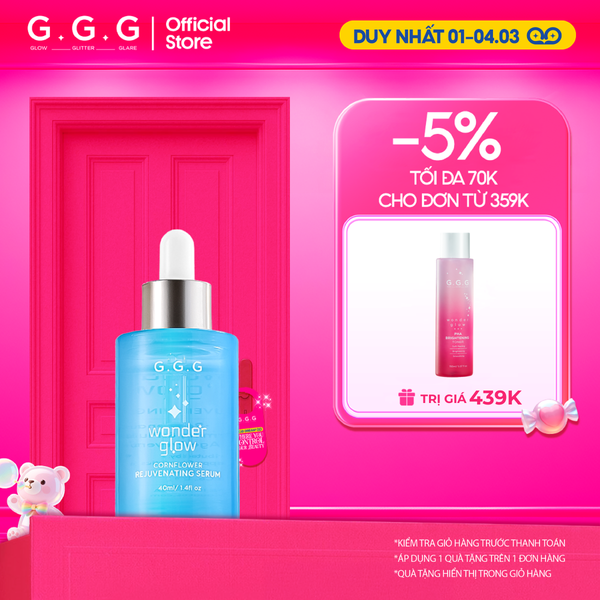  Serum Xanh Cấp ẩm, Ngăn ngừa lão hóa - G.G.G Wonder Glow Rejuvenating Serum 40ml 