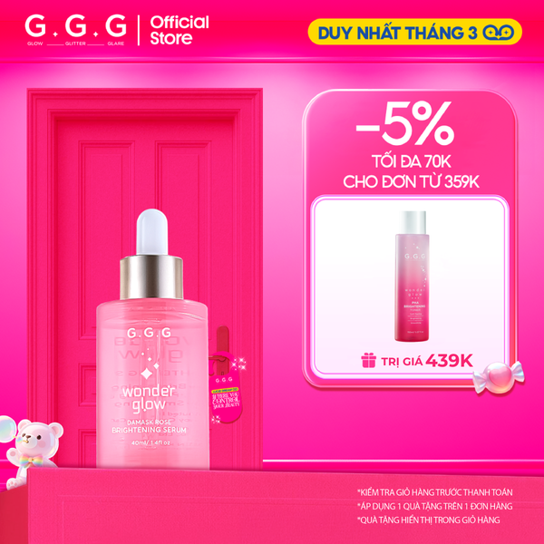  Serum Hồng Dưỡng Sáng, Căng Bóng, Ẩm Mượt - G.G.G Wonder Glow Brightening Serum 40ml 