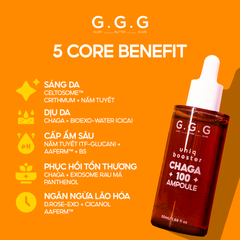 Booster Nấm Chaga, Tinh Chất Ampoule Cấp Ẩm Sâu Làm Dịu & Phục Hồi Da Tức Thì - GGG Uniq Booster Chaga 50ml