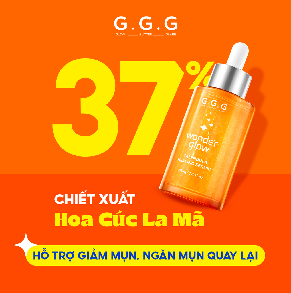 Serum Cam Dưỡng Sáng, Ngừa Mụn, Mờ Thâm - G.G.G Wonder Glow Healing Serum 40ml