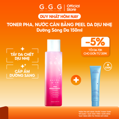 Toner PHA, Nước Cân Bằng Peel Da Dịu Nhẹ Dưỡng Sáng Da G.G.G Wonder Glow PHA Brightening Toner 150ml