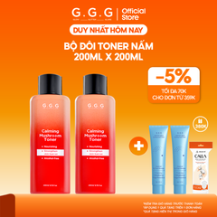 Combo 2 Toner Nấm Không cồn Cấp ẩm Dịu da tức thì - G.G.G Calming Mushroom Toner 200ml