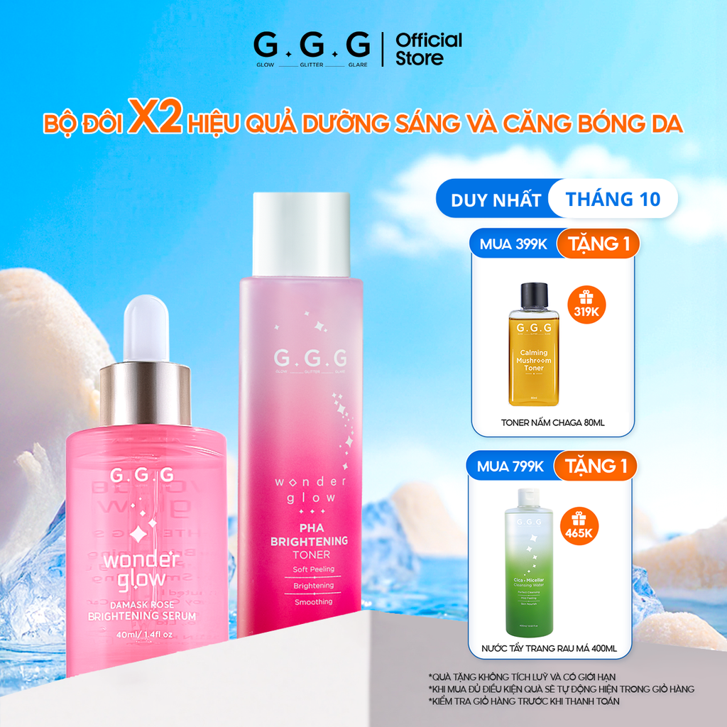 Combo 1 Toner PHA G.G.G 150ml + 1 Tinh Chất Dưỡng Sáng G.G.G 40ml