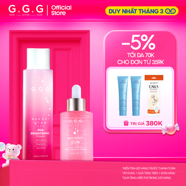 Combo 1 Toner PHA G.G.G 150ml + 1 Tinh Chất Dưỡng Sáng G.G.G 40ml 