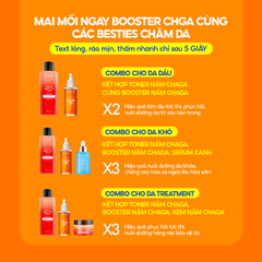 Combo 2 Booster Nấm Chaga, Tinh Chất Ampoule Cấp Ẩm Sâu Làm Dịu & Phục Hồi Da Tức Thì G.G.G Uniq Booster Chaga 50ml