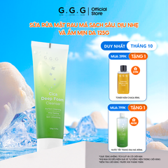 Sữa rửa mặt rau má AHA, BHA,PHA sạch sâu, ẩm mịn, không khô da - G.G.G Cica Deep Foam Cleanser 125g