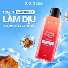 Toner Nấm Chaga Không Cồn Hỗ Trợ Cấp ẩm Dịu Da - G.G.G Calming Mushroom Toner 200ml