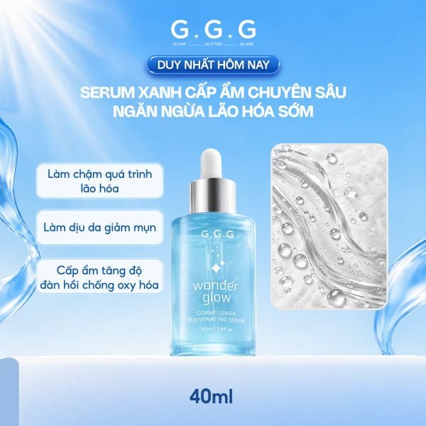 [SPD] Serum Xanh Cấp ẩm, Ngăn ngừa lão hóa - G.G.G Wonder Glow Rejuvenating Serum 40ml