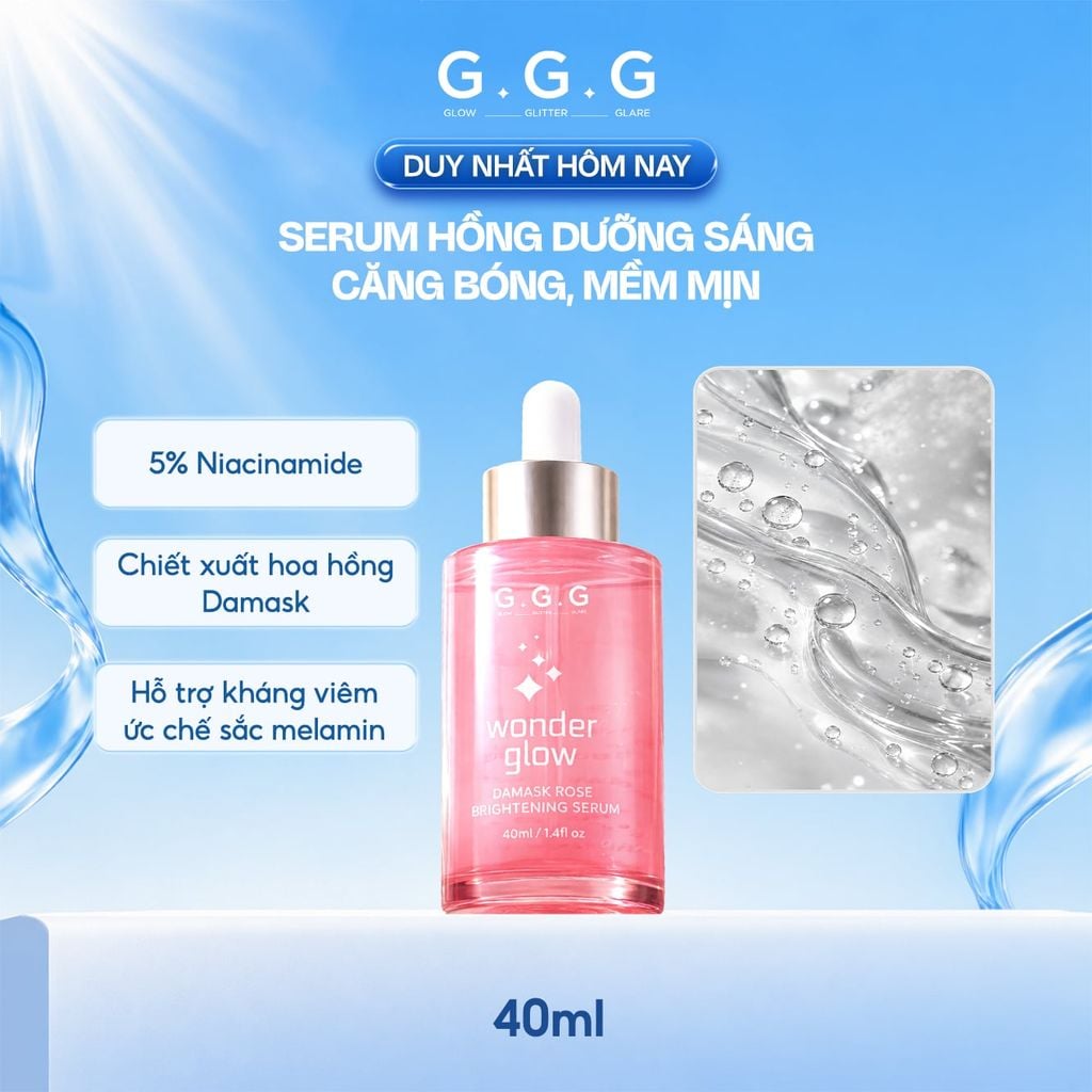 [SPD] Serum Hồng Dưỡng Sáng, Căng Bóng, Ẩm Mượt - G.G.G Wonder Glow Brightening Serum 40ml