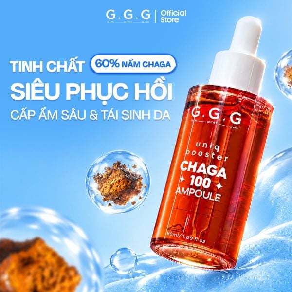 [SPD]  Booster Nấm Chaga 2.0 Giúp Cấp Ẩm Sâu Làm Dịu, Phục Hồi Da Tức Thì Và Dưỡng Sáng Da - GGG Uniq Booster Chaga 50ml