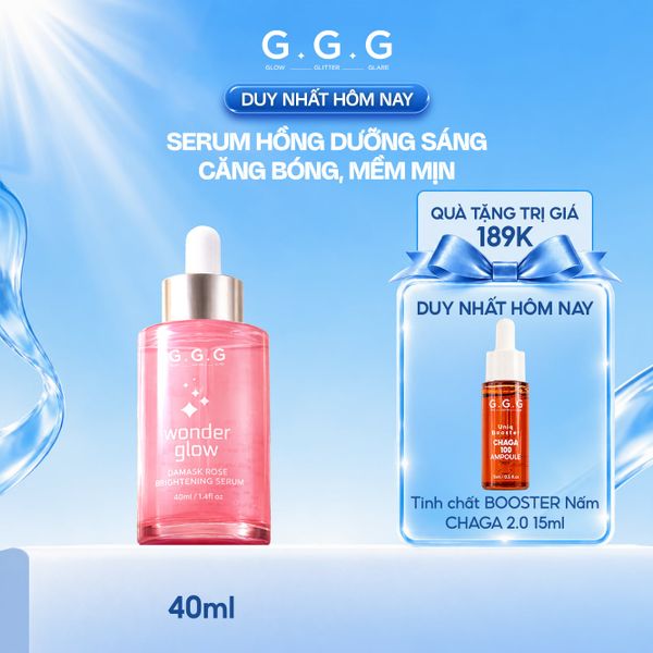 Serum Hồng Dưỡng Sáng, Căng Bóng, Ẩm Mượt - G.G.G Wonder Glow Brightening Serum 40ml