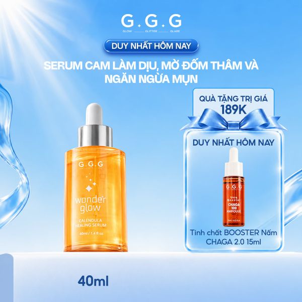 Serum Cam Dưỡng Sáng, Ngừa Mụn, Mờ Thâm Mụn - G.G.G Wonder Glow Healing Serum 40ml