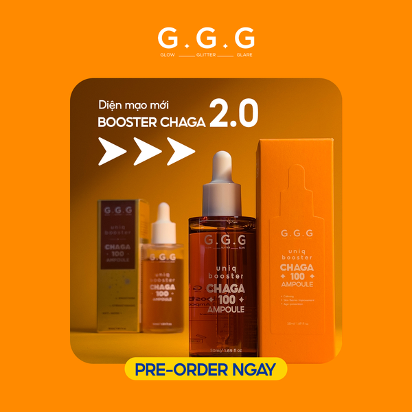Booster Nấm Chaga, Tinh Chất Ampoule Cấp Ẩm Sâu Làm Dịu & Phục Hồi Da Tức Thì - GGG Uniq Booster Chaga 50ml