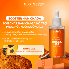 Booster Nấm Chaga, Tinh Chất Ampoule Cấp Ẩm Sâu Làm Dịu & Phục Hồi Da Tức Thì - GGG Uniq Booster Chaga 50ml