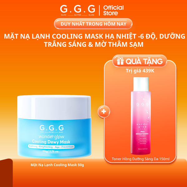 Mặt Nạ Cooling Dewy Mask Dịu Da Tức Thì, Sáng Mịn và Căng Bóng - G.G.G Wonder Glow Cooling Dewy Mask 50g