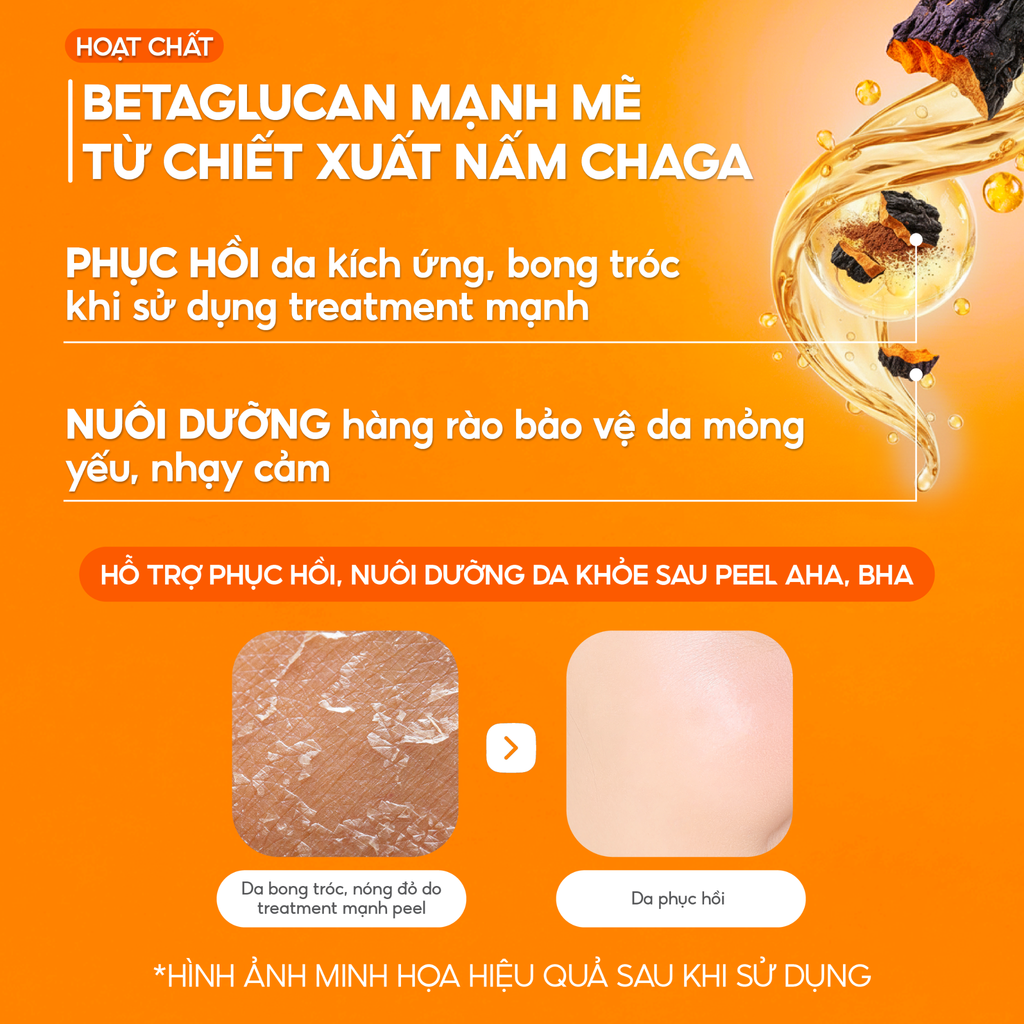 Booster Nấm Chaga, Tinh Chất Ampoule Cấp Ẩm Sâu Làm Dịu & Phục Hồi Da Tức Thì - GGG Uniq Booster Chaga 50ml