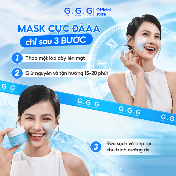 Mặt Nạ Cooling Dewy Mask Hỗ Trợ Dịu Da Tức Thì, Sáng Mịn và Căng Bóng - G.G.G Wonder Glow Cooling Dewy Mask 50g
