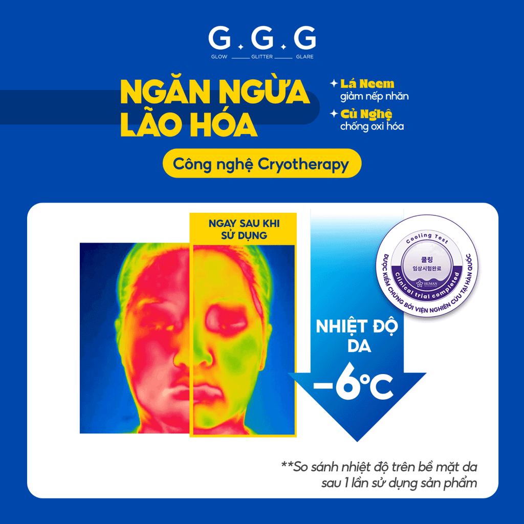Mặt Nạ Cooling Dewy Mask Dịu Da Tức Thì, Sáng Mịn và Căng Bóng - G.G.G Wonder Glow Cooling Dewy Mask 50g