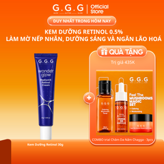 Kem Dưỡng Retinol 0.5% G.G.G - Mờ Nếp Nhăn, Dưỡng Trắng Sáng Làm Đều Màu Da & Ngăn Ngừa Mụn G.G.G Wonder RadiantX Retinol 30gr