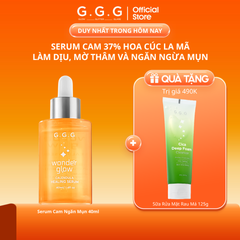 Serum Cam Dưỡng Sáng, Ngừa Mụn, Mờ Thâm Mụn - G.G.G Wonder Glow Healing Serum 40ml