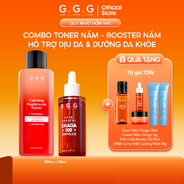 Combo 1 Tinh Chất Booster Nấm G.G.G 50ml + 1 Toner Nấm G.G.G 200ml