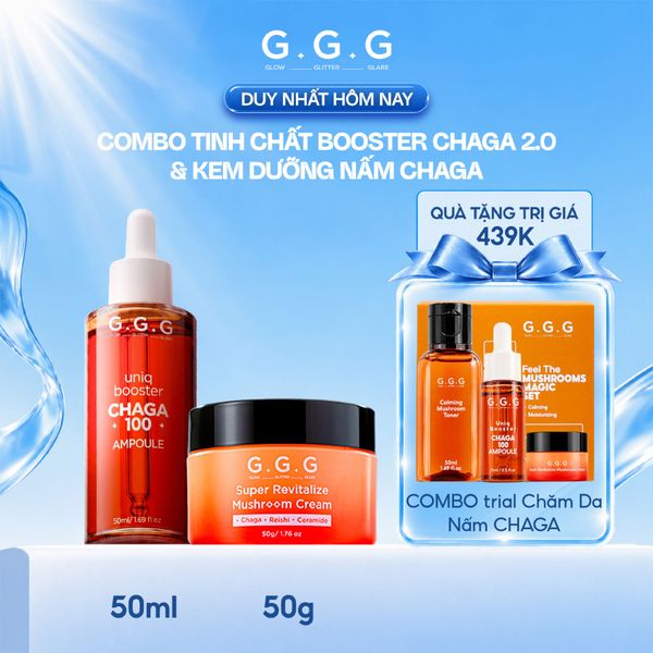 Combo 1 Tinh Chất Booster Nấm G.G.G 50ml + 1 Kem Nấm G.G.G 50g