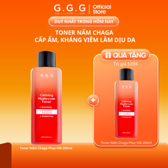 Toner Nấm Chaga Không Cồn Hỗ Trợ Cấp ẩm Dịu Da - G.G.G Calming Mushroom Toner 200ml
