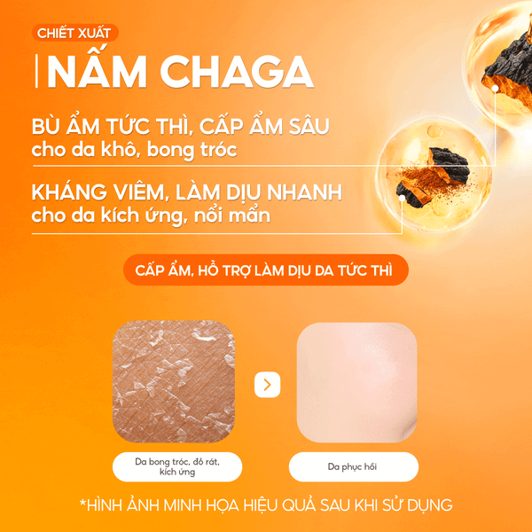 Toner Nấm Chaga Không Cồn Hỗ Trợ Cấp ẩm Dịu Da - G.G.G Calming Mushroom Toner 200ml