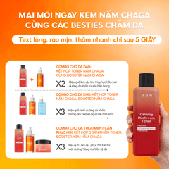 Toner Nấm Chaga Không Cồn Hỗ Trợ Cấp ẩm Dịu Da - G.G.G Calming Mushroom Toner 200ml