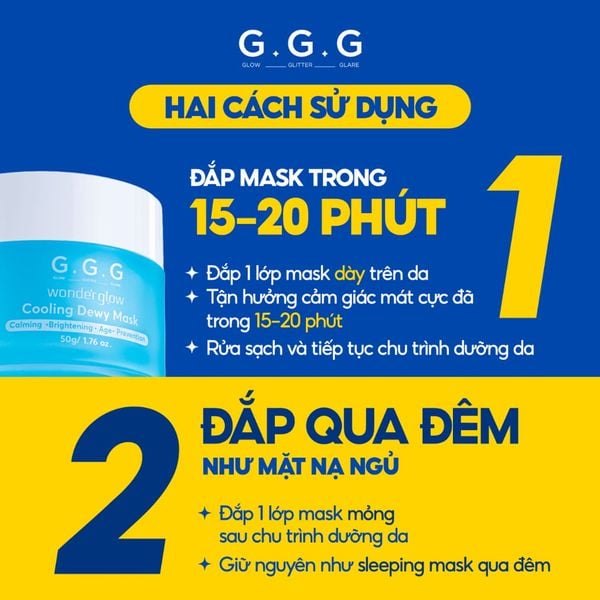 G.G.G Wonder Glow Cooling Dewy Mask 10g