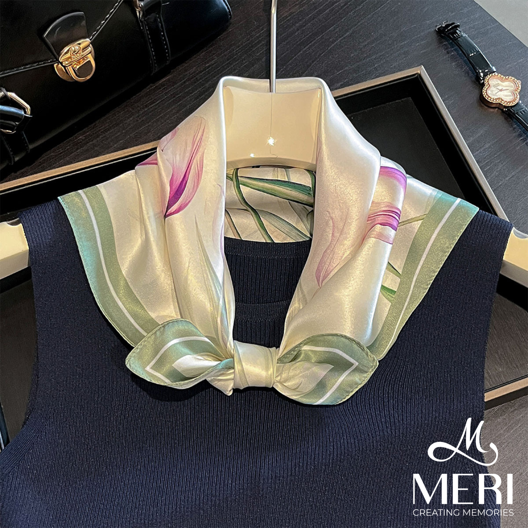  Khăn choàng lụa Graceful Tulip 