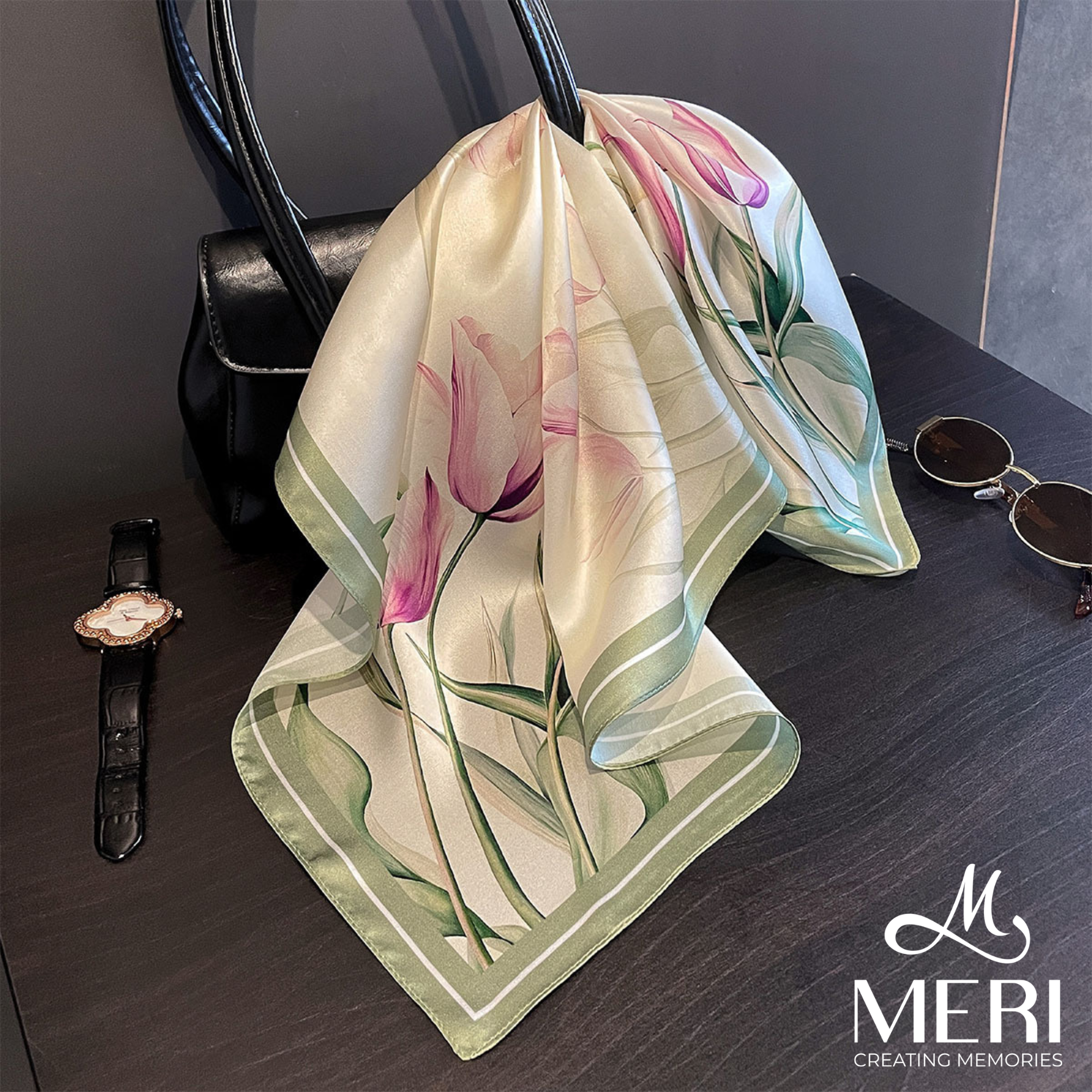  Khăn choàng lụa Graceful Tulip 