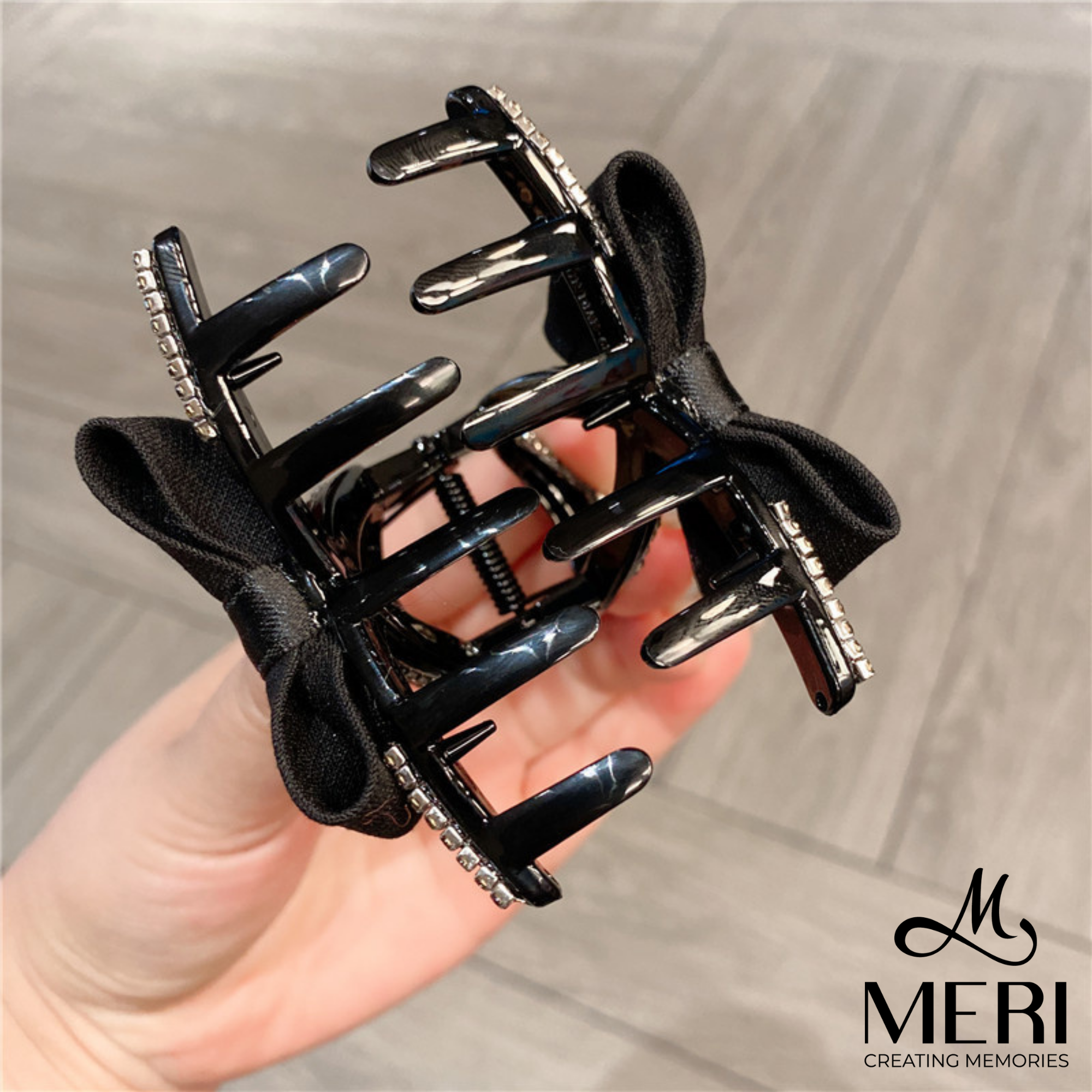  Kẹp tóc nữ Simple Black Bow 