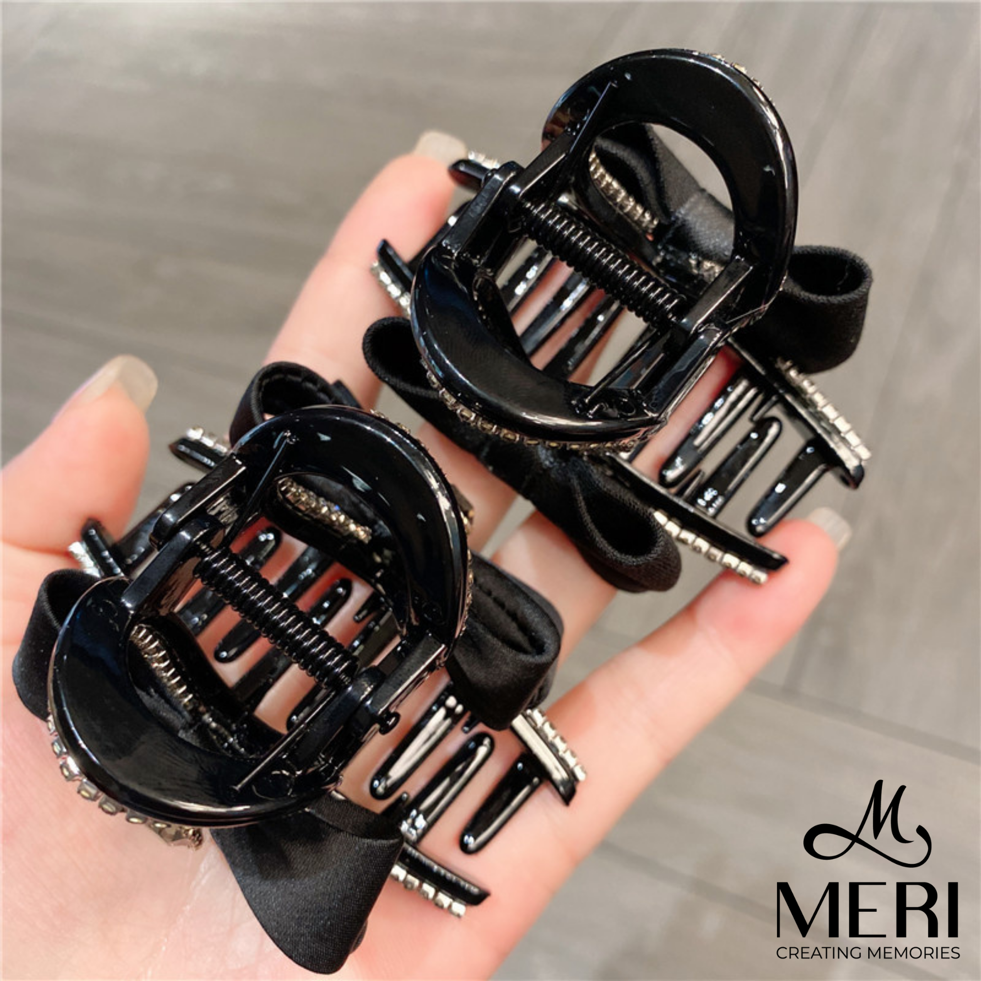  Kẹp tóc nữ Simple Black Bow 