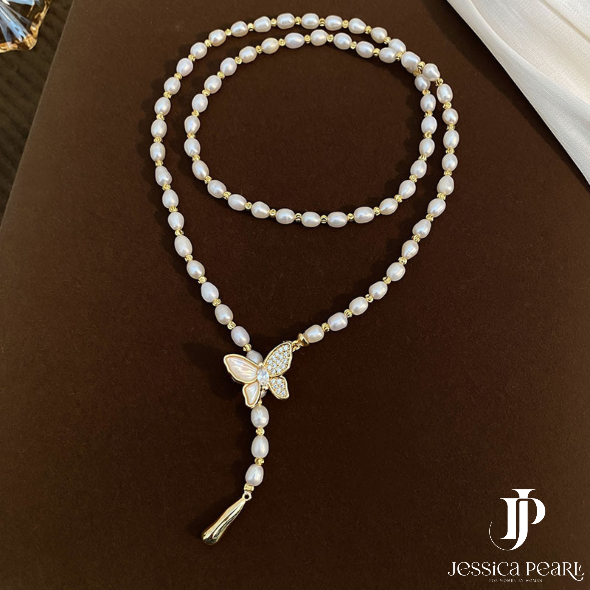  Dây chuyền nữ ngọc trai Shining Butterfly 