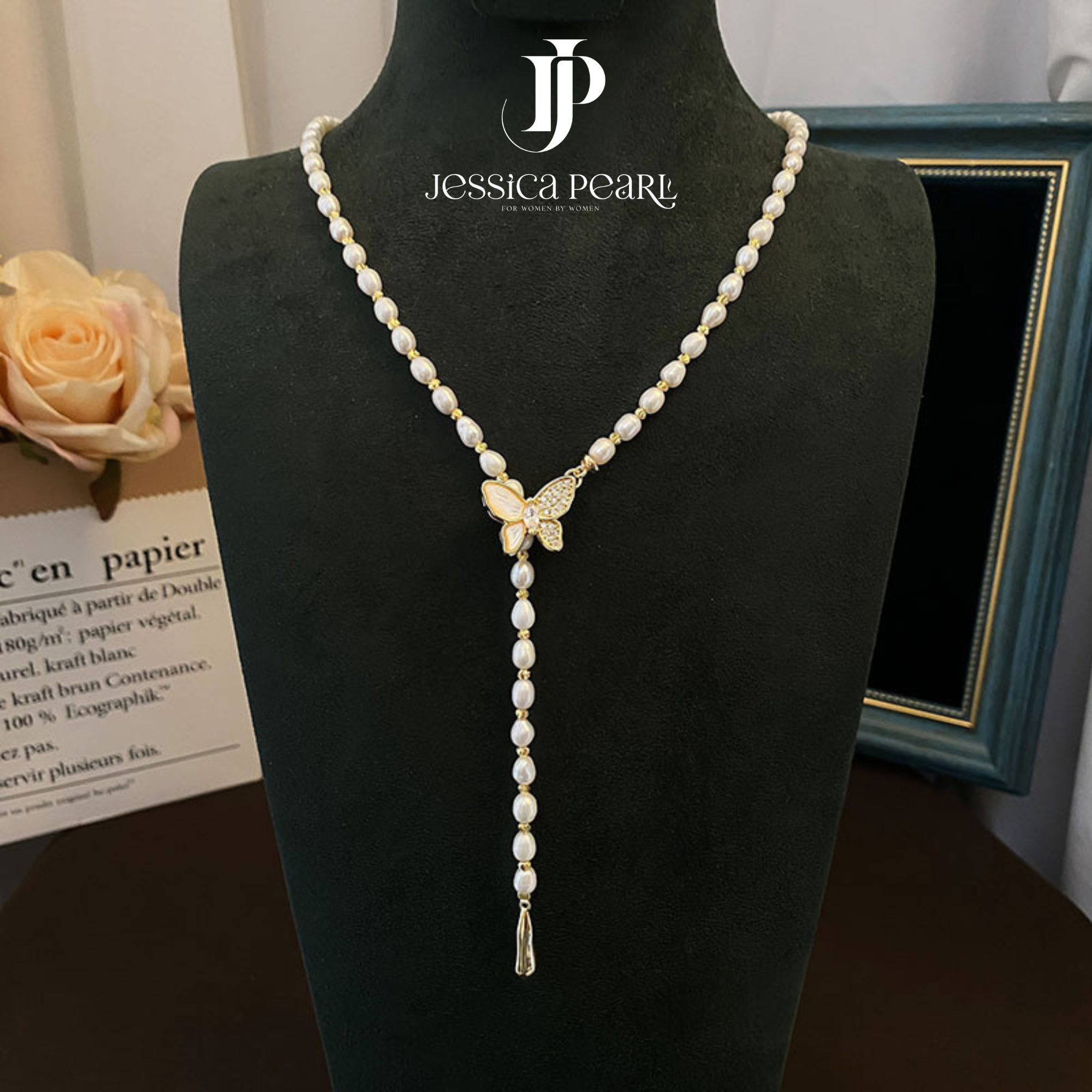  Dây chuyền nữ ngọc trai Shining Butterfly 