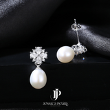  Khuyên tai nữ Freshwater Pearl Floral 