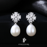  Khuyên tai nữ Freshwater Pearl Floral 