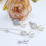  Bộ trang sức nữ Button Pearl 