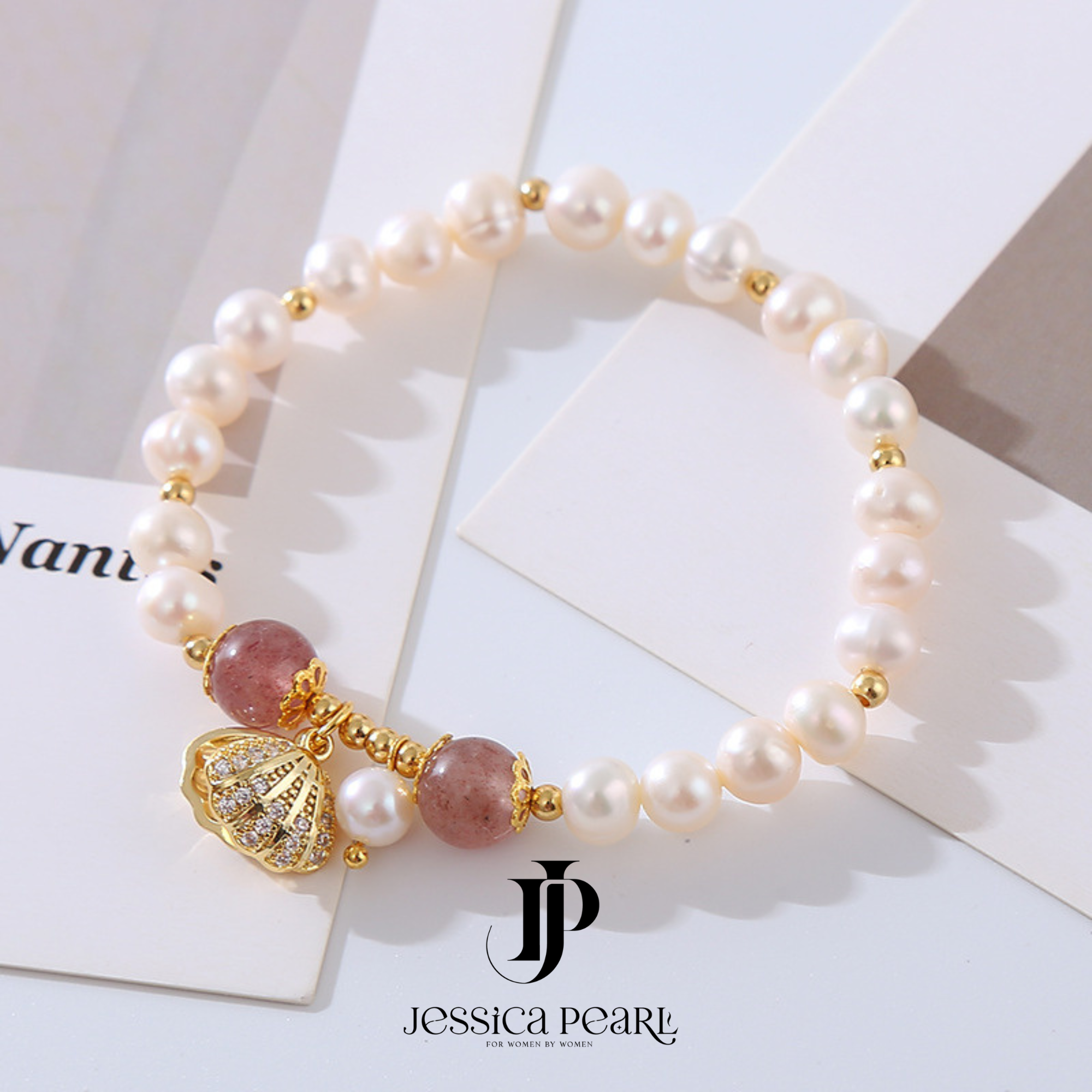  Vòng tay nữ ngọc trai Shimmering Shell 