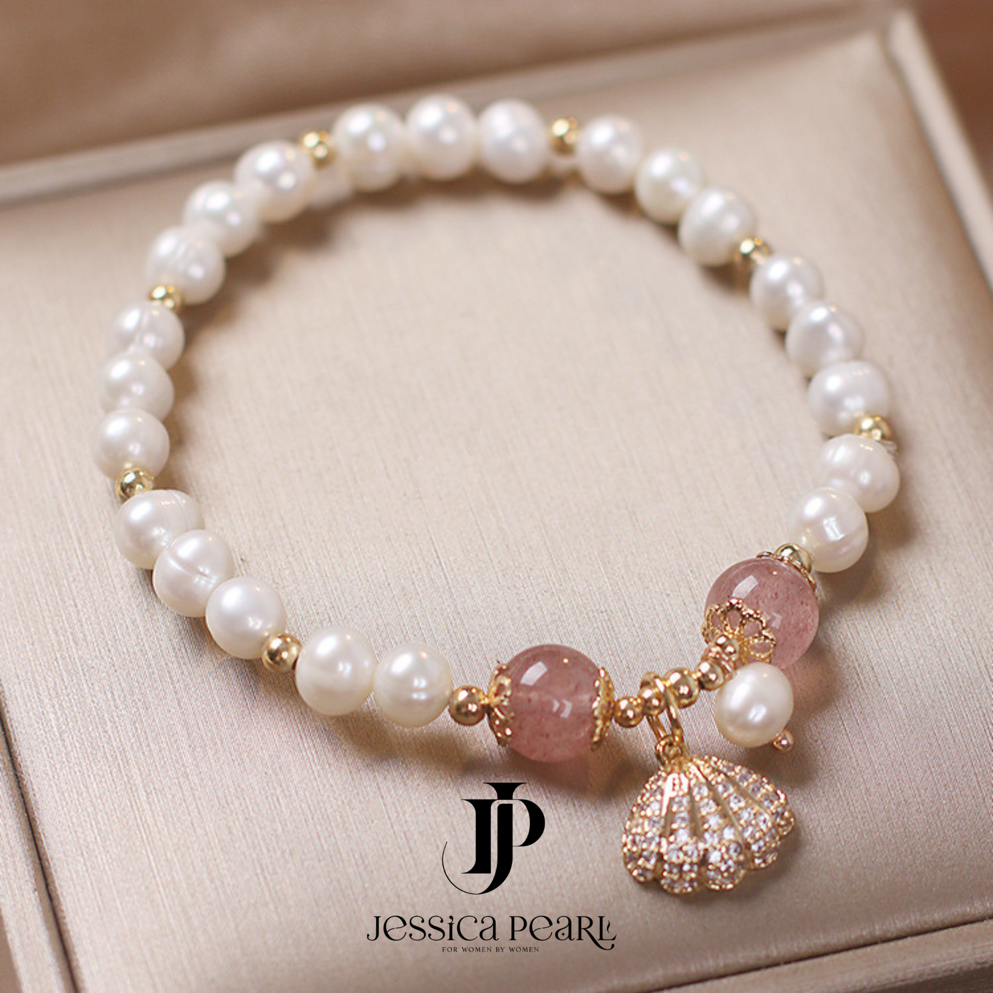  Vòng tay nữ ngọc trai Shimmering Shell 