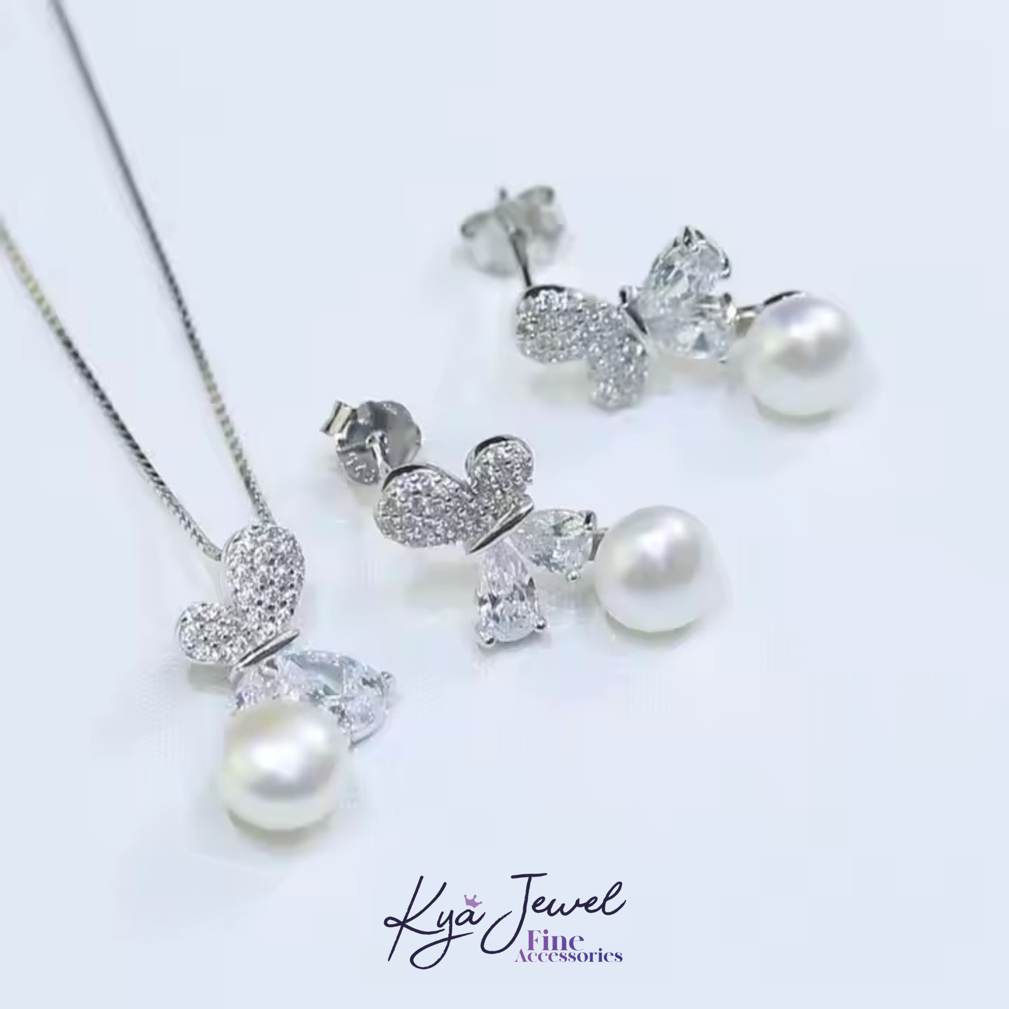  Bộ trang sức nữ Radiant Butterfly Pearl 