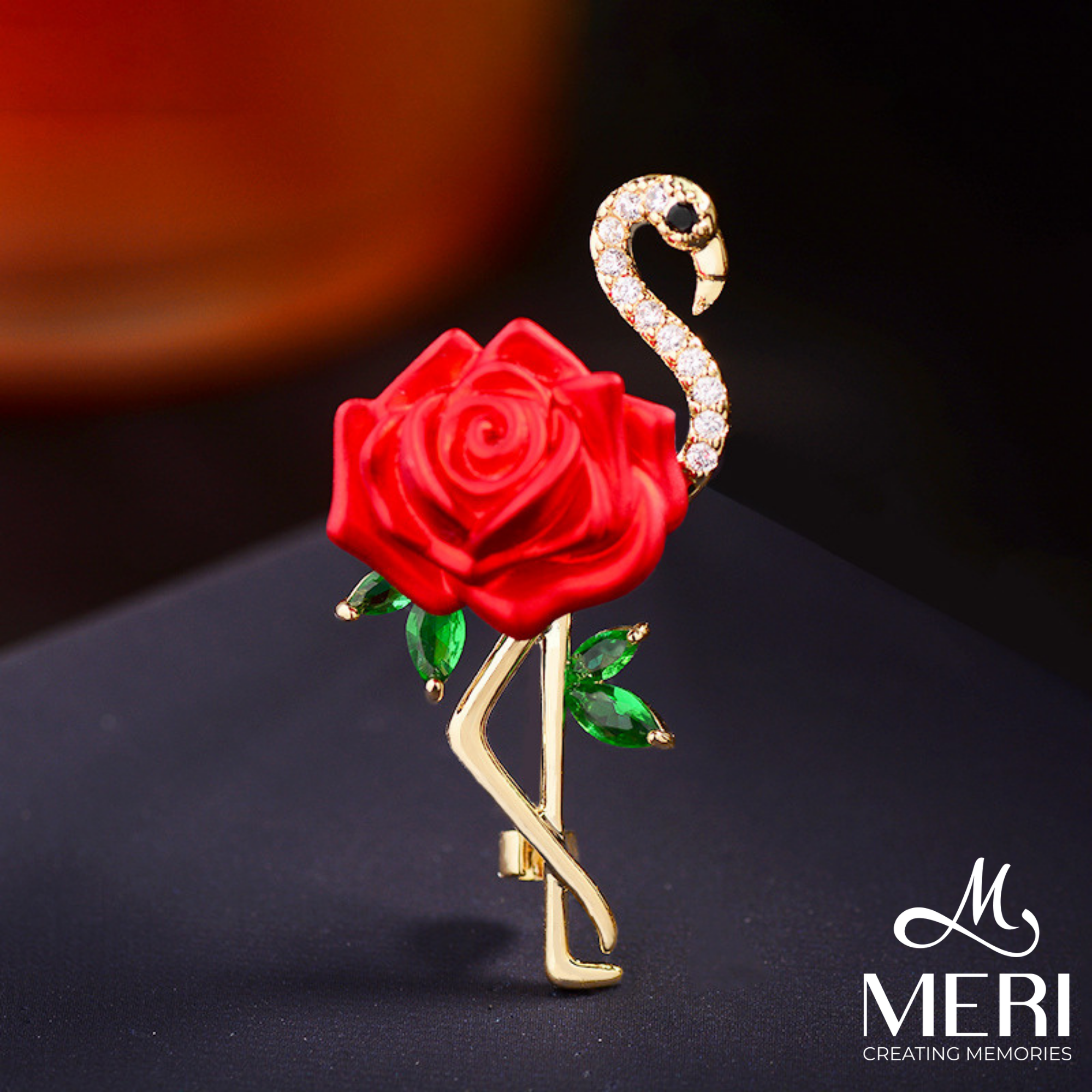  Cài áo Rose Flamingo 