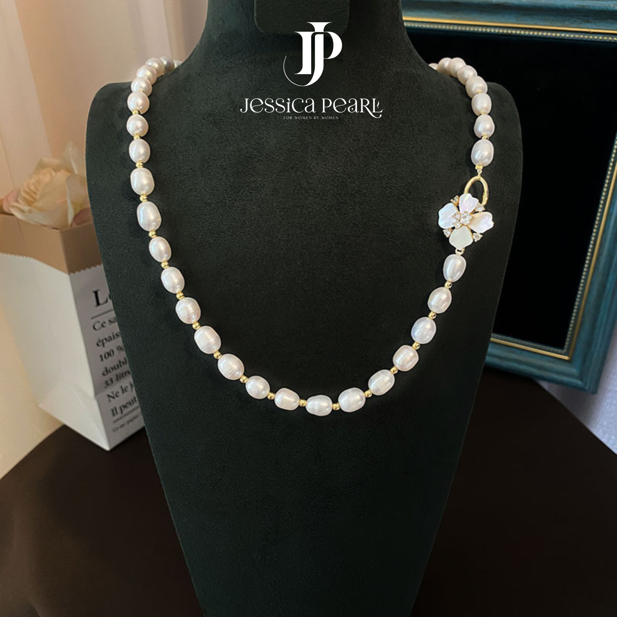  Dây chuyền nữ ngọc trai Lucky Clover 