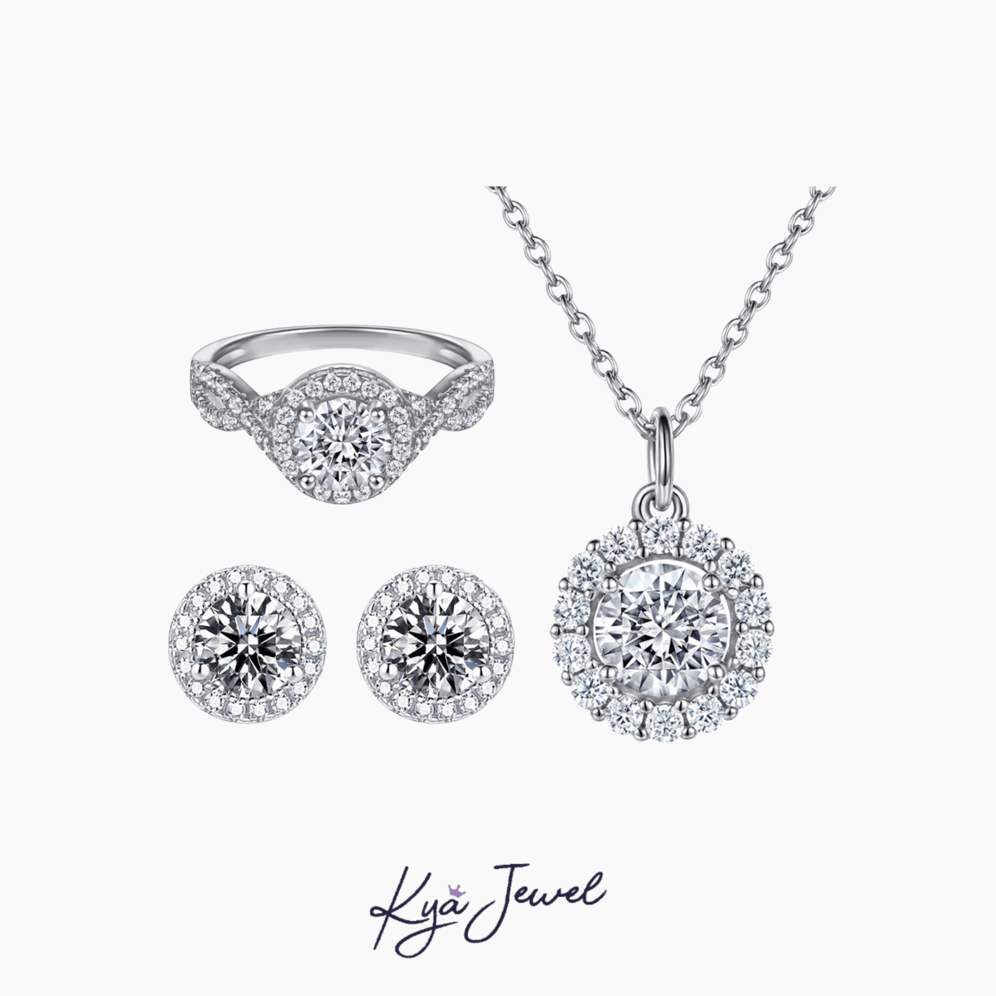  Bộ trang sức nữ Halo Circle 