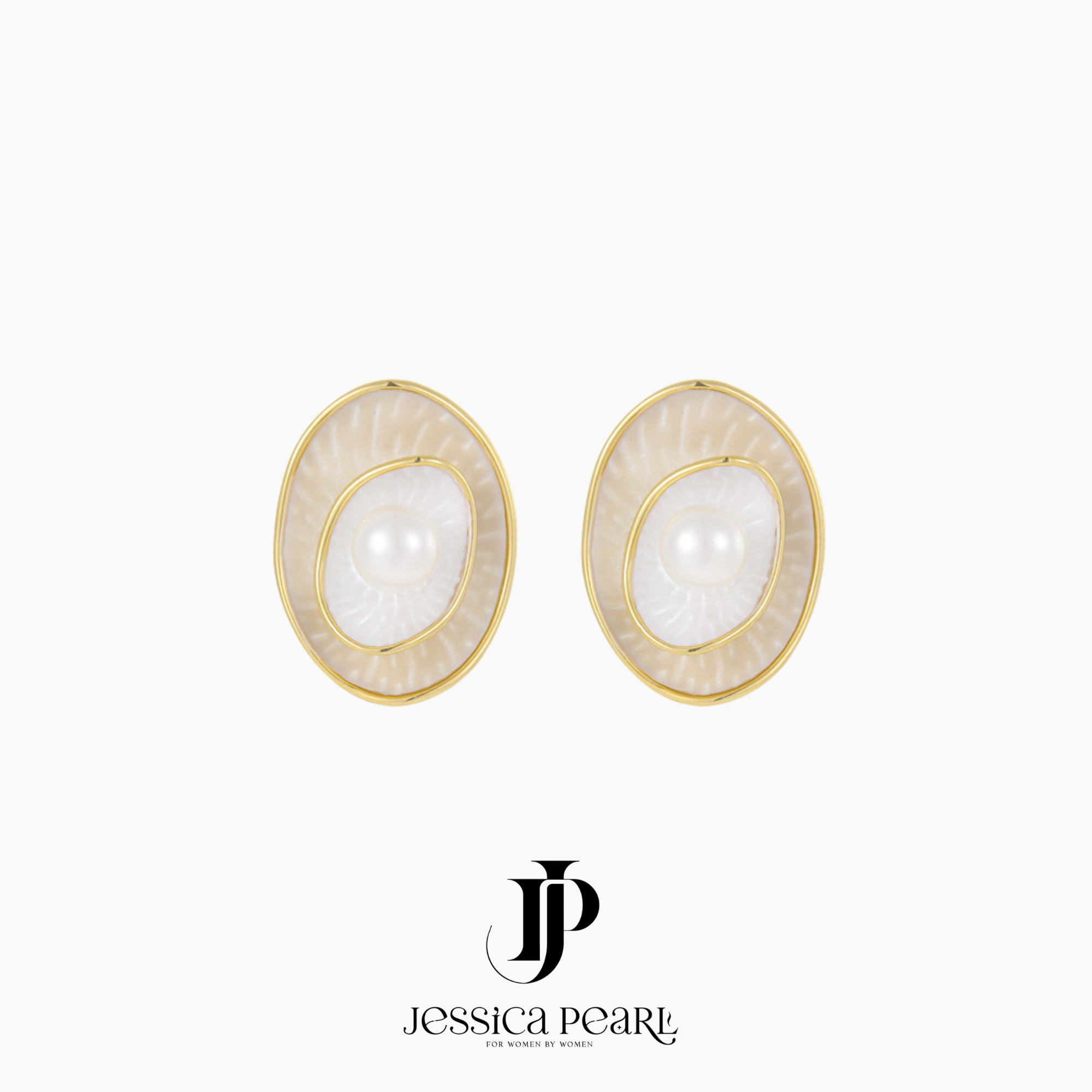  Khuyên tai nữ Swirl Pearl 