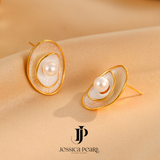  Khuyên tai nữ Swirl Pearl 