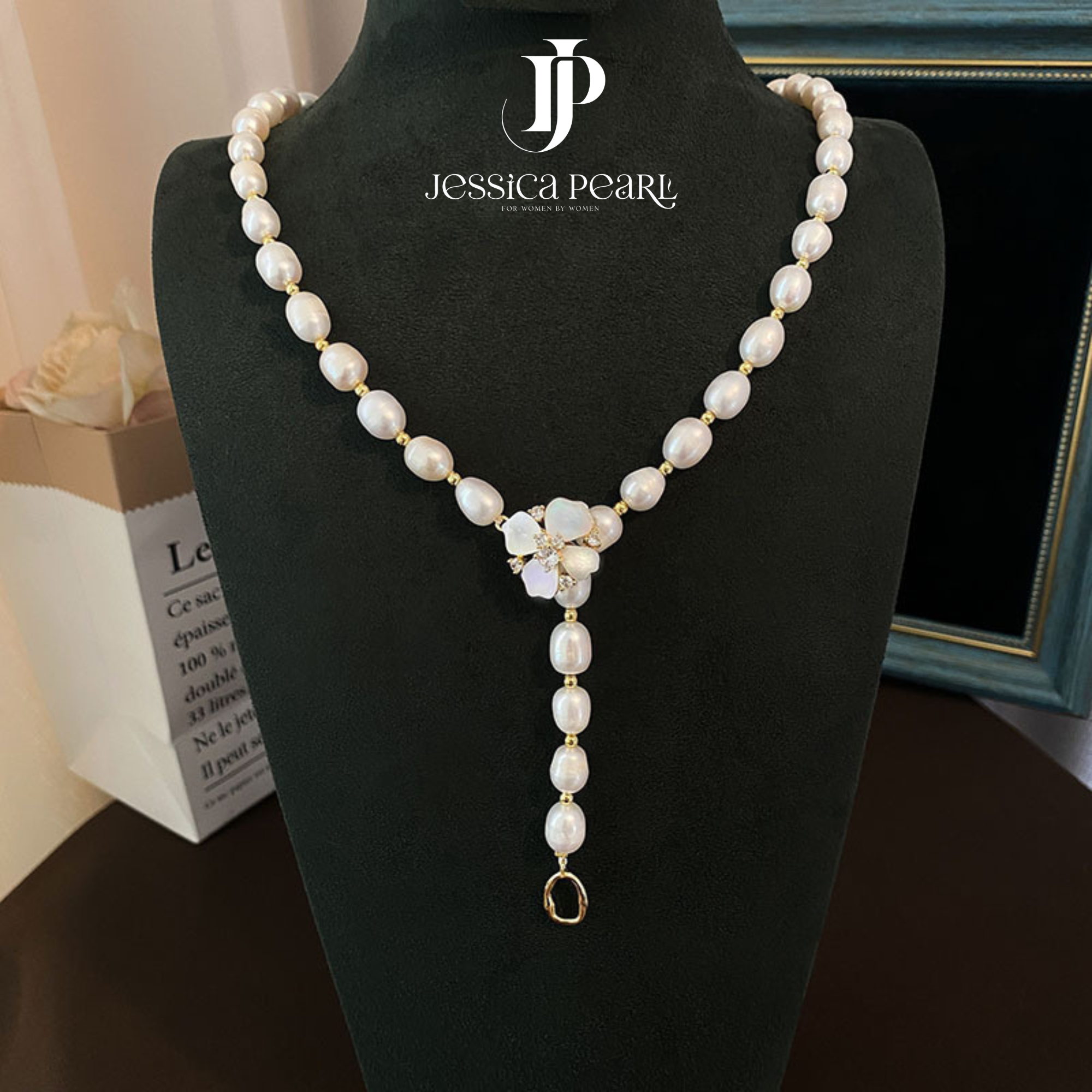  Dây chuyền nữ ngọc trai Lucky Clover 