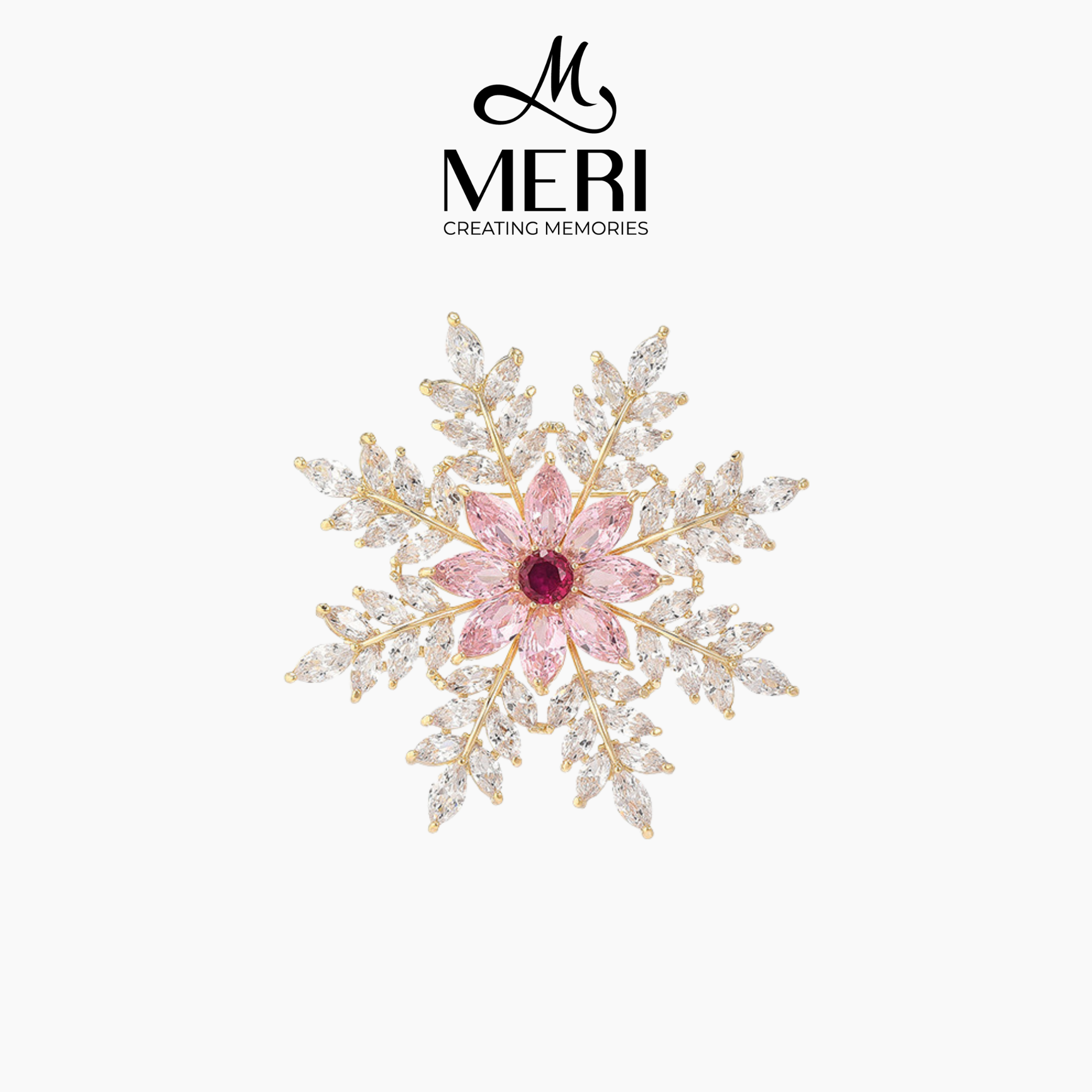  Cài áo Blush Snowflake 