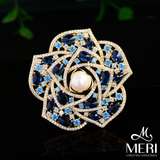  Cài áo Blue Camellia 